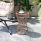 Flash Furniture 3PC Natural Rattan Rope Bistro Set with Side Table TW-VN01516-NAT-LGY-GG - alternate 10